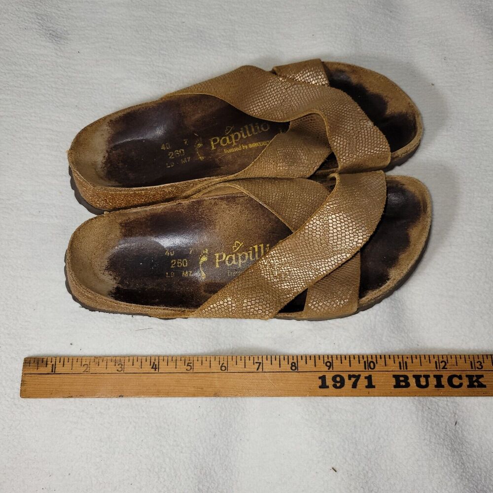 Papillo By Birkenstock Sandals Shoes Womens Size 9 Brown Beach Pool Summer Hippy - Picture 4 of 14